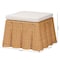 Bali & Pari Palm Bohemian Honey Scallop Rattan Ottoman 244-13633-ZORO - alternate 5